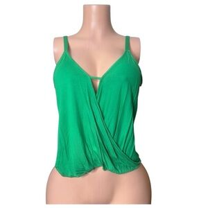 Green Women's Wrap Top NWOT